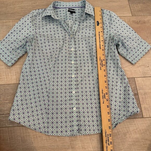 TALBOTS WOMENS BUTTON UP SHIRT SIZE M 3/4 SLEEVE - Picture 2 of 6